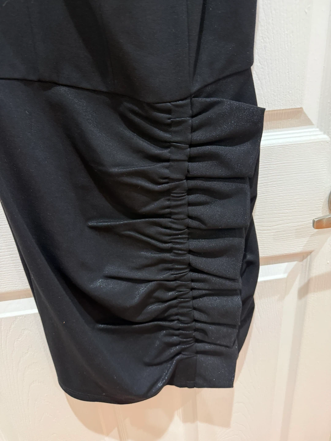 Black Ruched Mini Dress Size S - photo 3