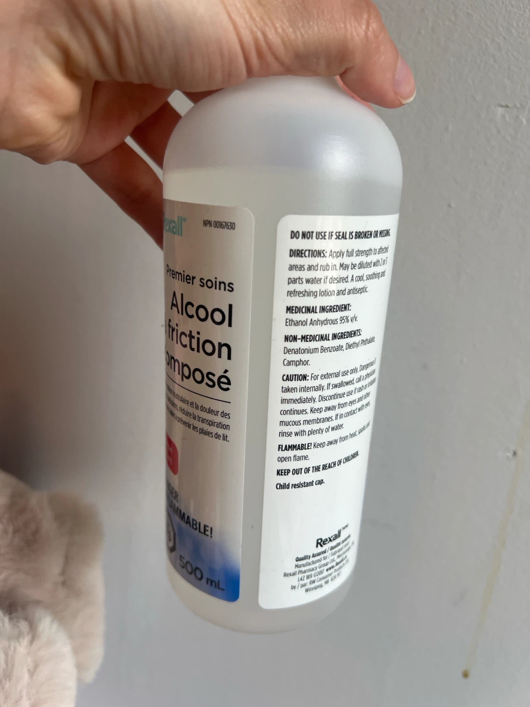 Rexall First Aid Rubbing Alcohol Compound 500 mL - photo 2