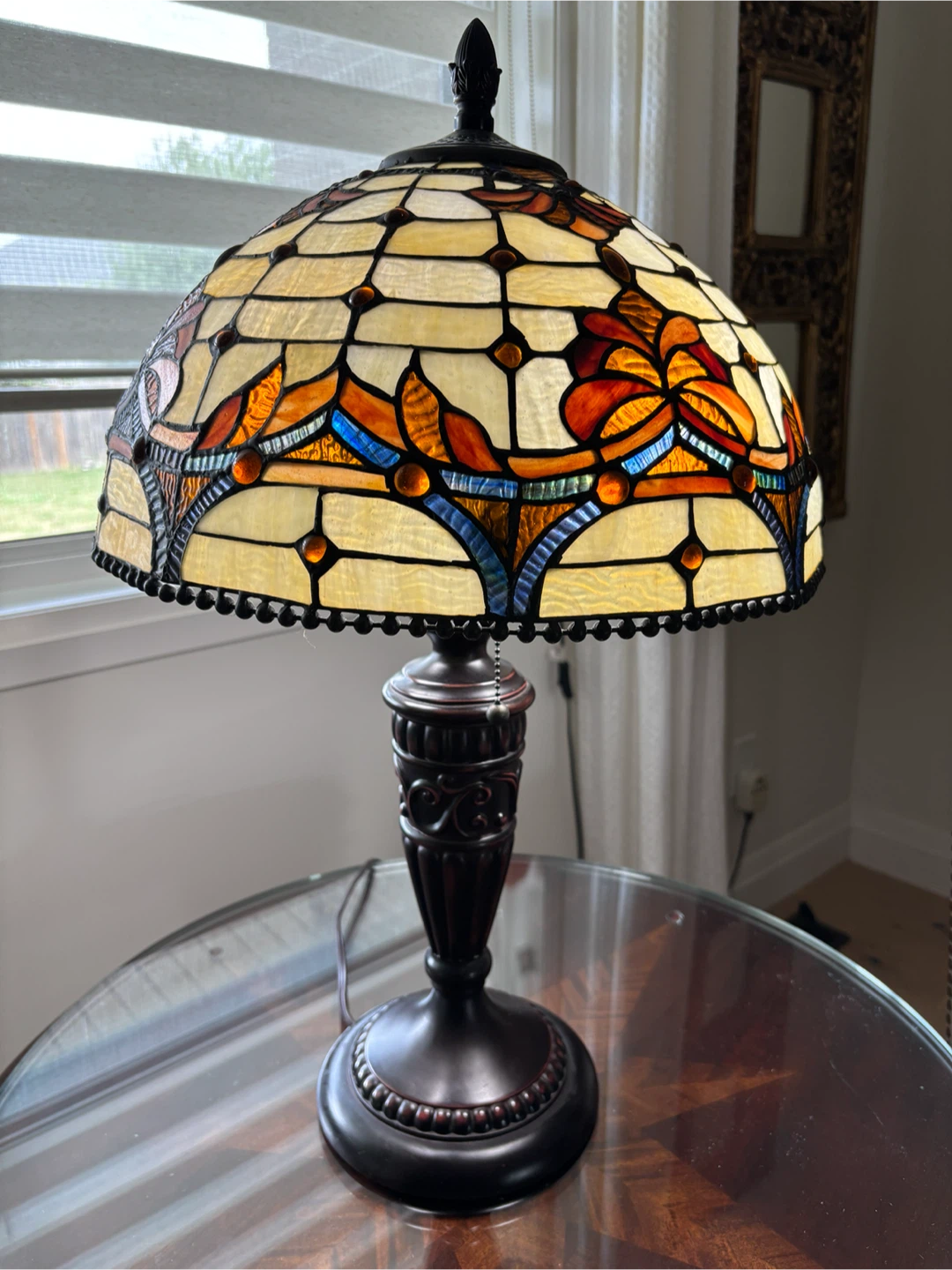 Tiffany Style Stained Glass Table Lamp - photo 2