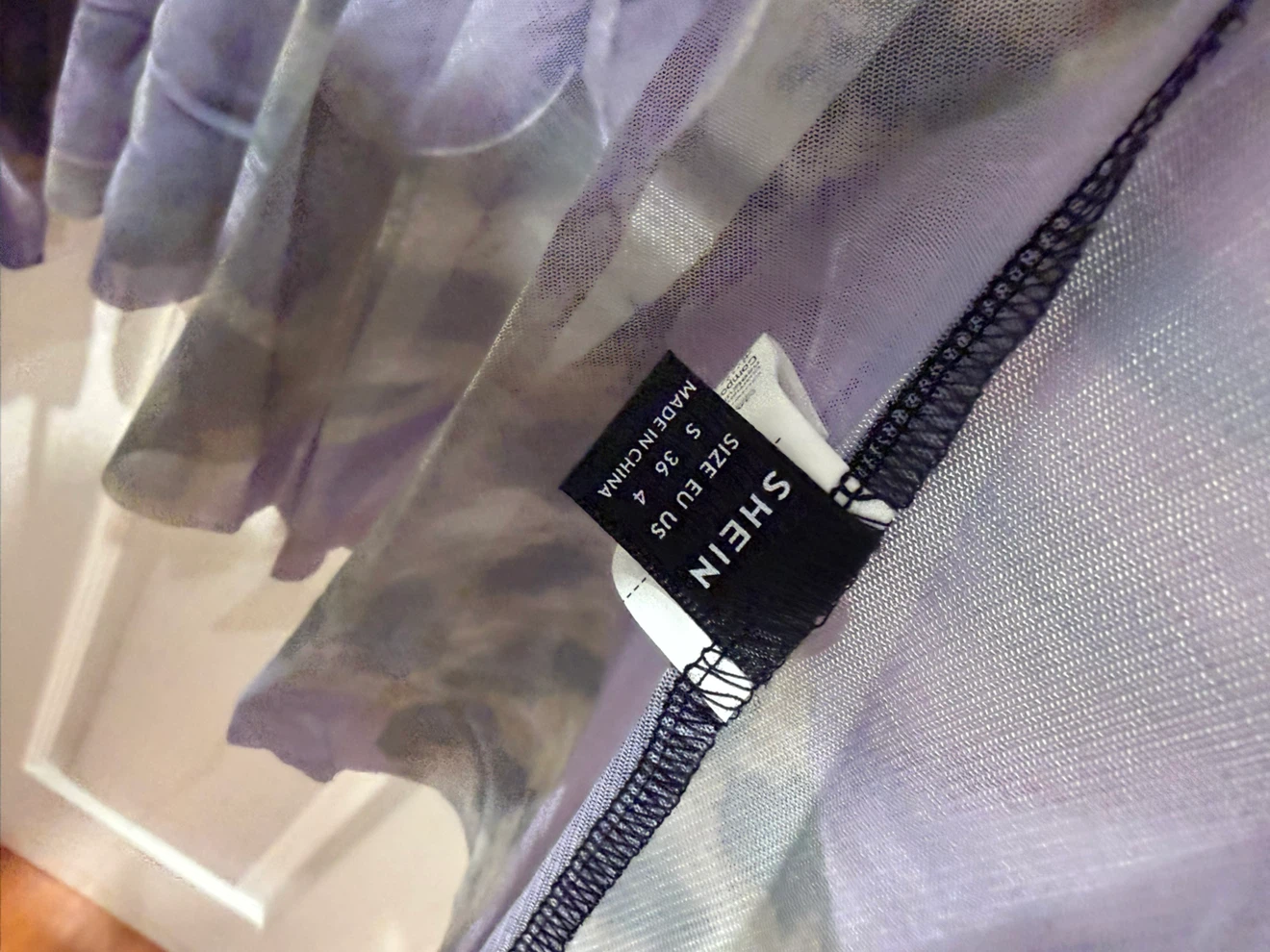 sheer mesh tie-front blouse - photo 4