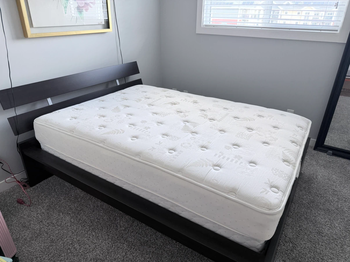 MALM Queen Bed Frame and Mattress
