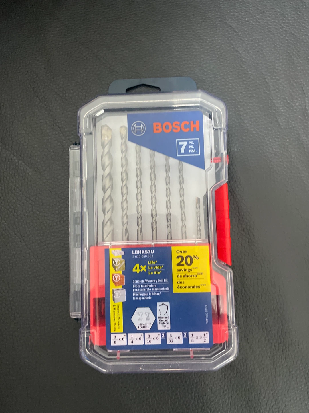 Bosch 7-Piece Concrete/Masonry Drill Bit Set
