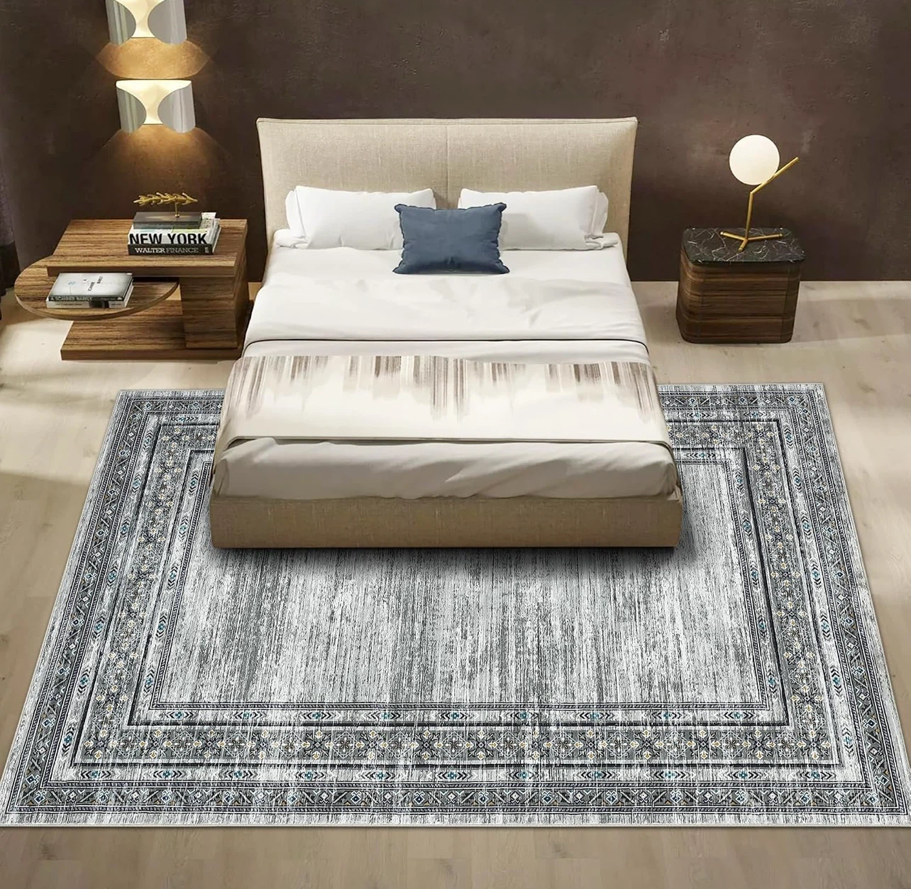 Modern Washable Rugs 5x7, Soft Geometric Area Rug - photo 4