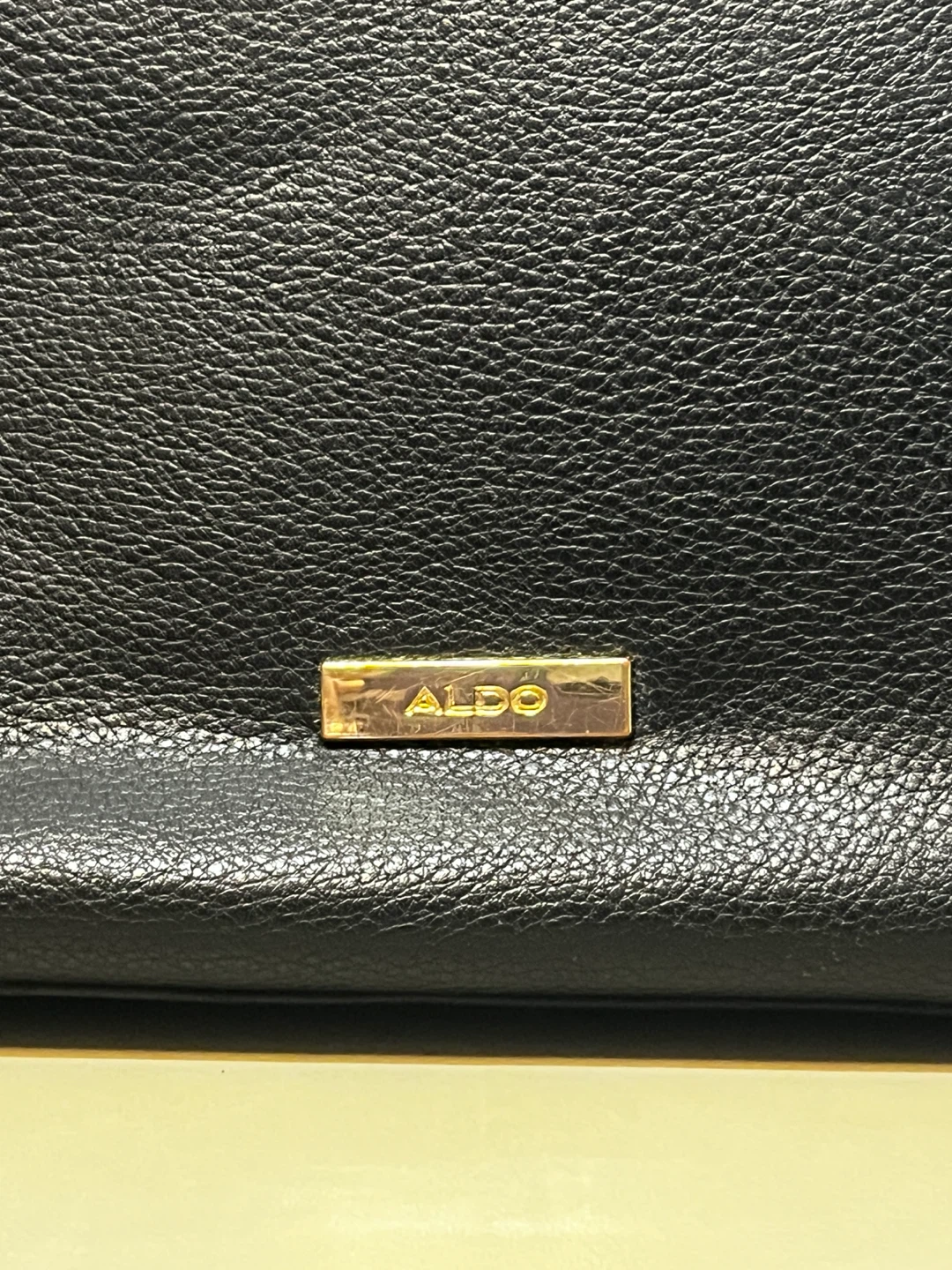 ALDO Black Faux Leather Satchel Handbag - photo 2