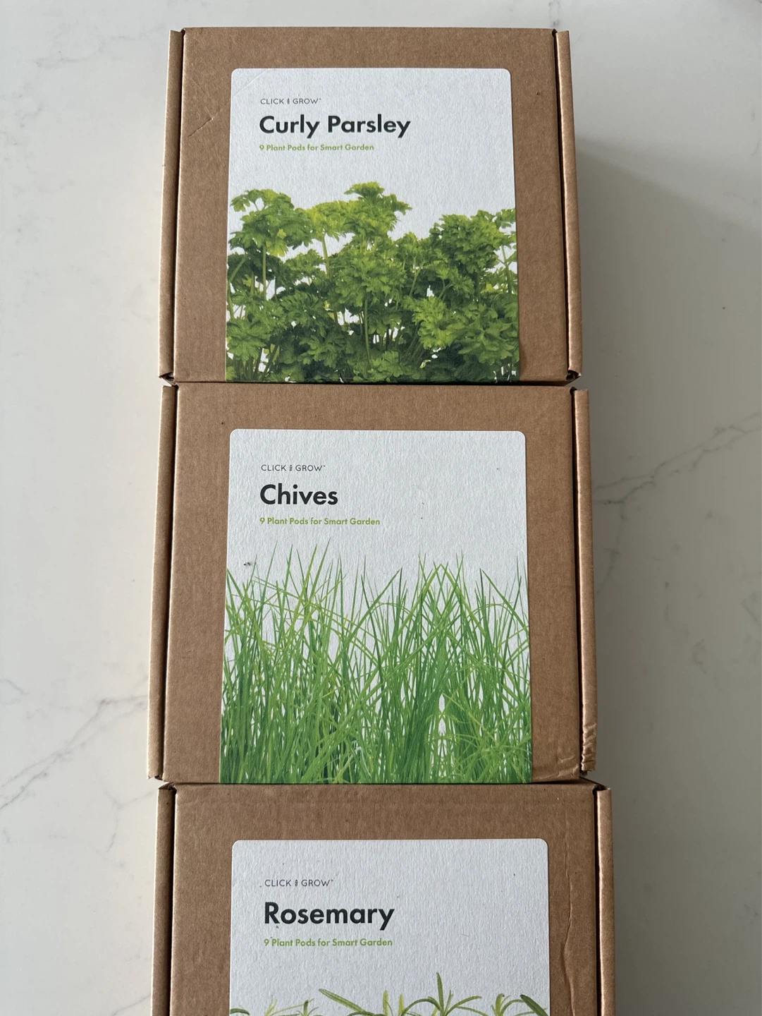 Click & Grow Plant Pods - Curly Parsley, Chives, Rosemary