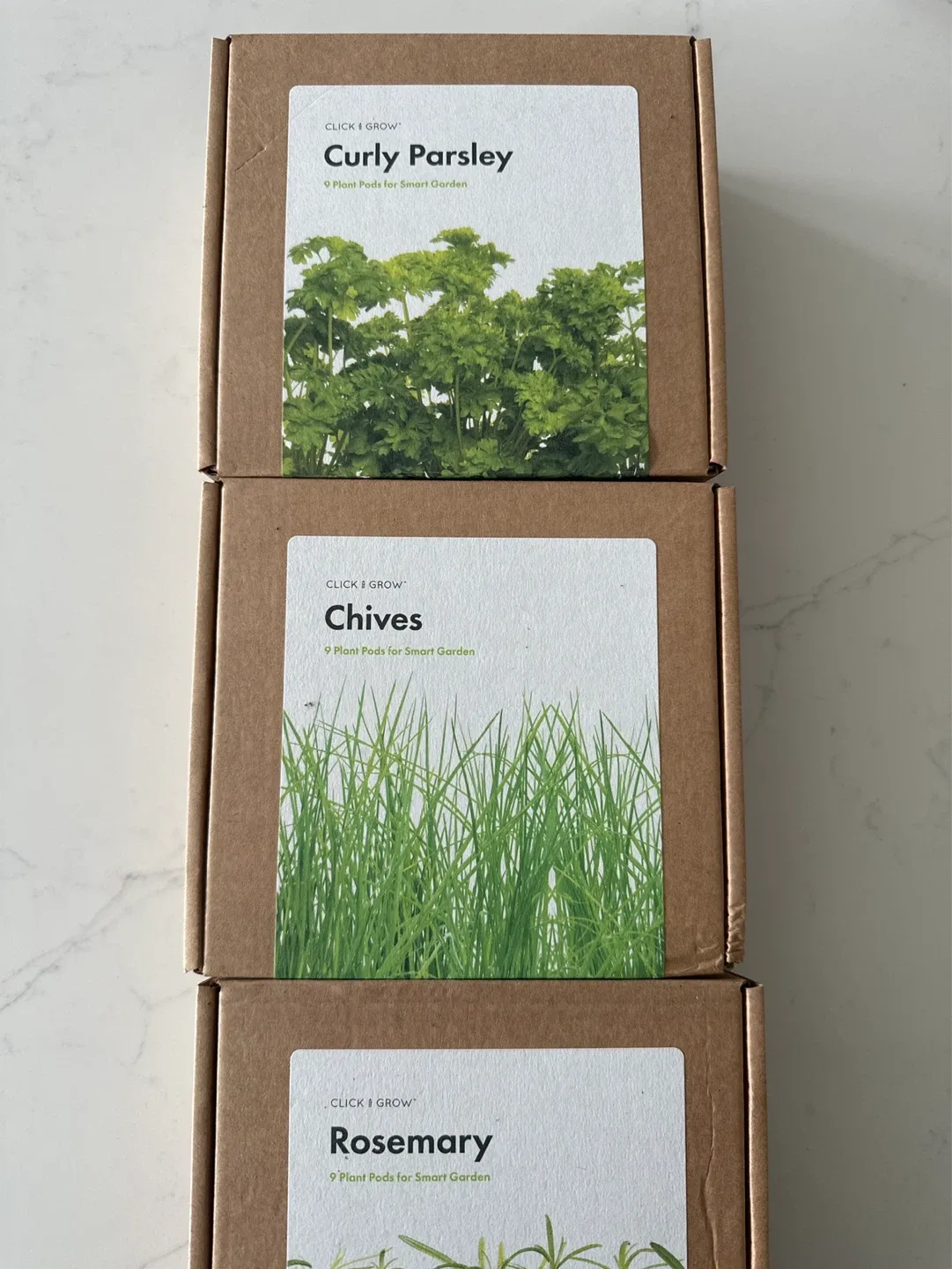 Click & Grow Plant Pods - Curly Parsley, Chives, Rosemary