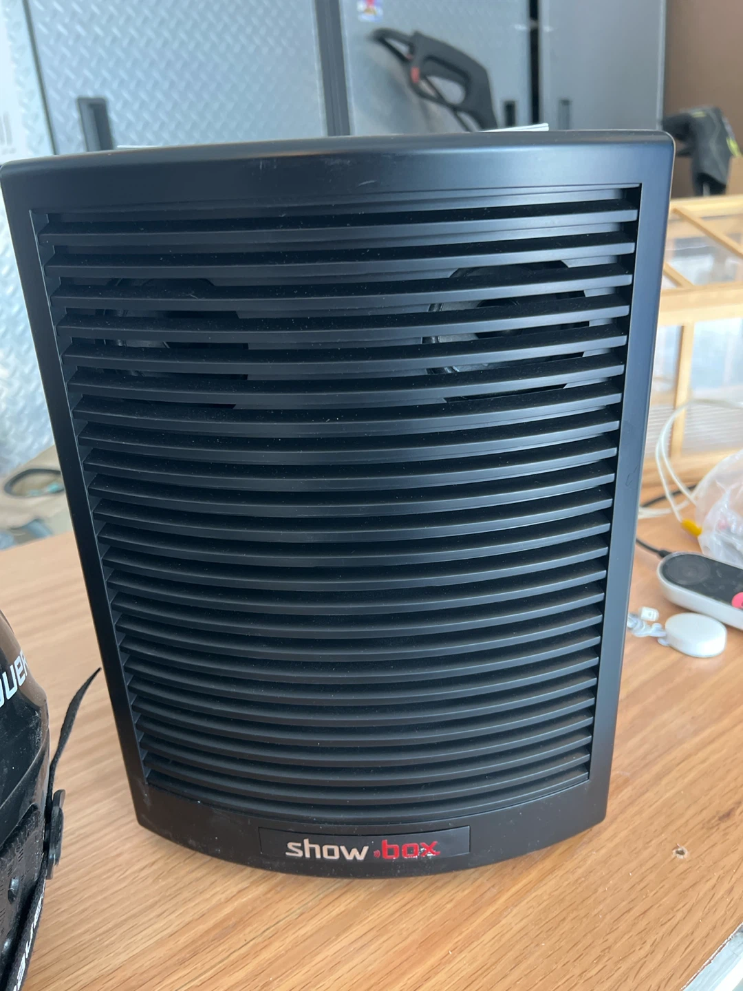 Show Box black portable speaker