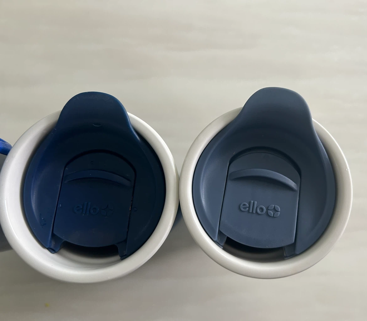 Ello Blue & Grey Ceramic Tumblers with Lids (2-Pack) - photo 2