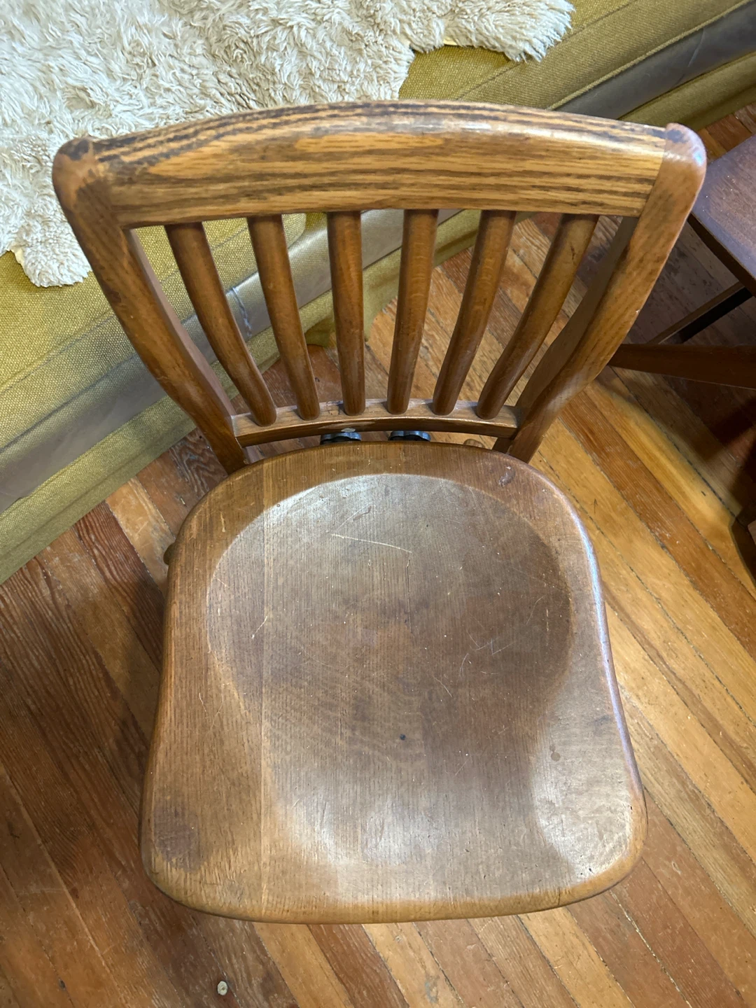 Vintage Office Specialty Wood Swivel Chair - photo 4