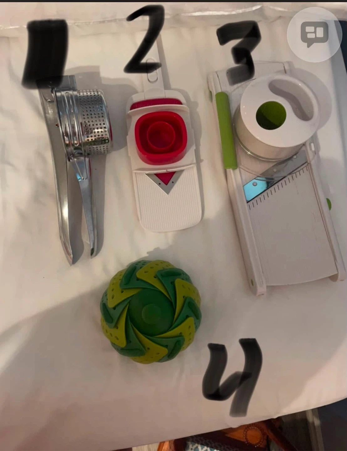 Kitchen Gadget Set - Masher, Grater, and Vegetable Slicer