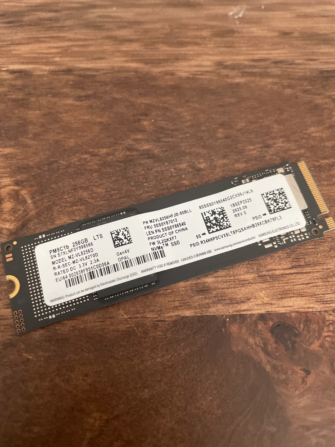 New NVME 256GB gen 4 2025