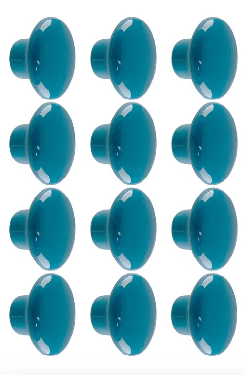 Teal and Yellow Ceramic Knobs ($10 for all)