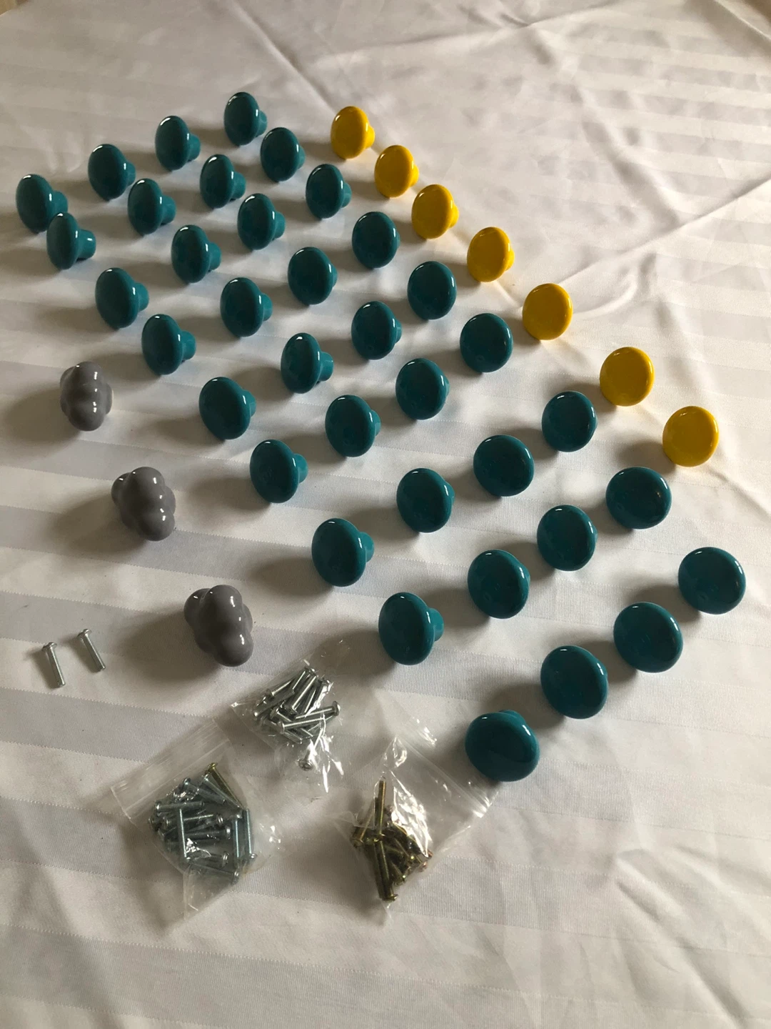 Teal and Yellow Ceramic Knobs ($10 for all) - photo 4