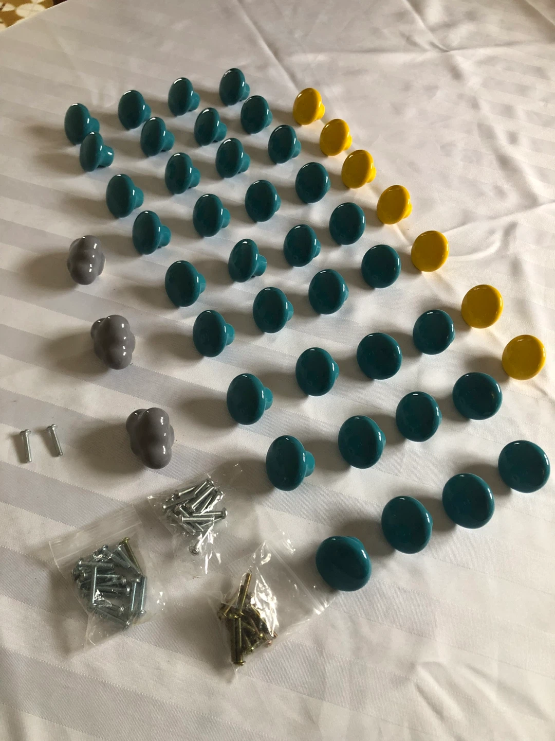 Teal and Yellow Ceramic Knobs ($10 for all) - photo 5