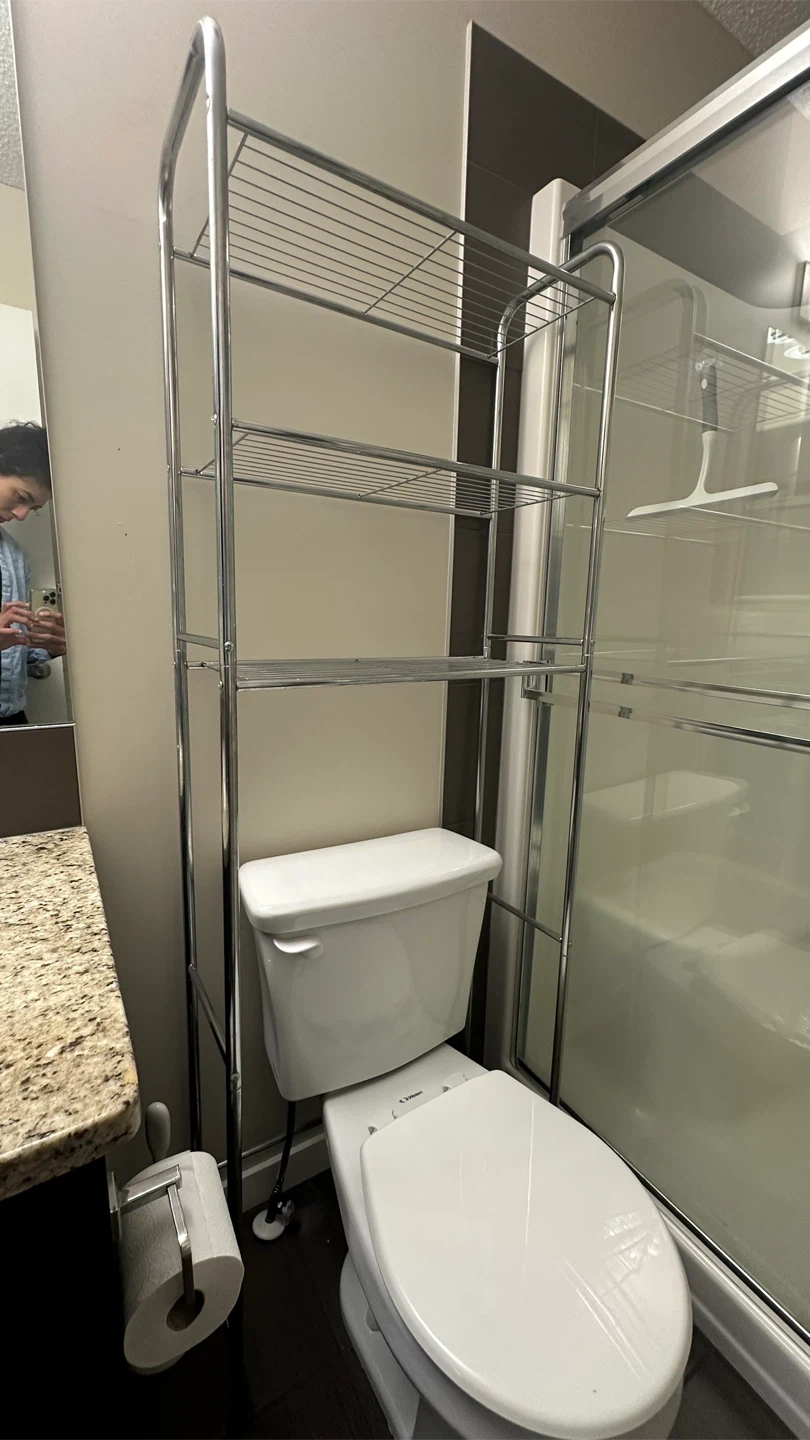 Chrome Over-the-Toilet 3-Tier Storage Rack
