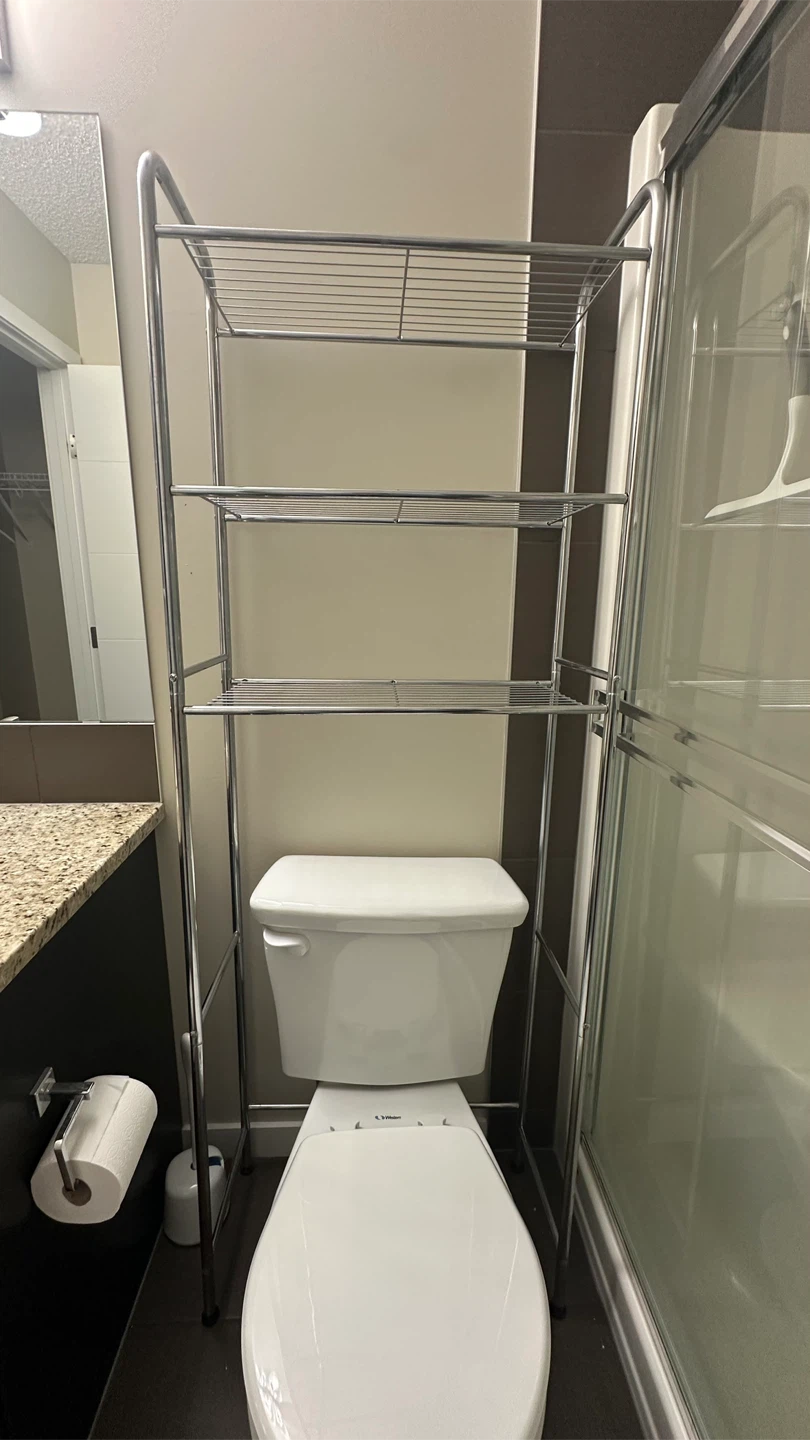 Chrome Over-the-Toilet 3-Tier Storage Rack - photo 2
