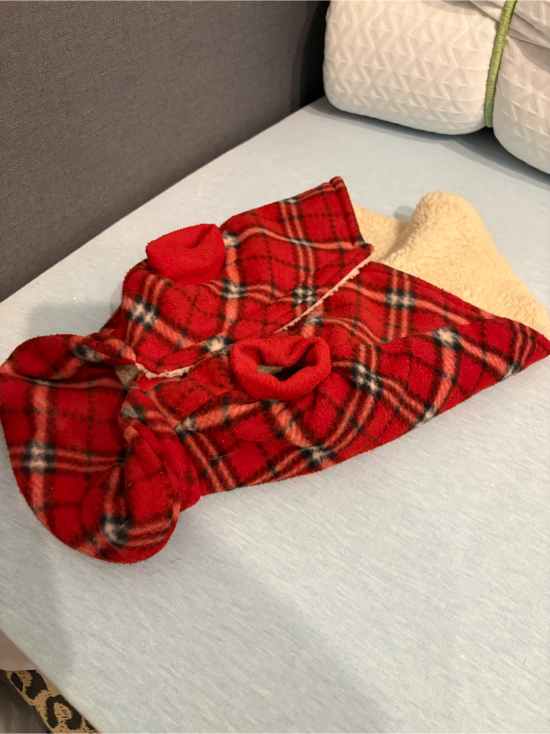 Red Plaid Dog Winter Jacket