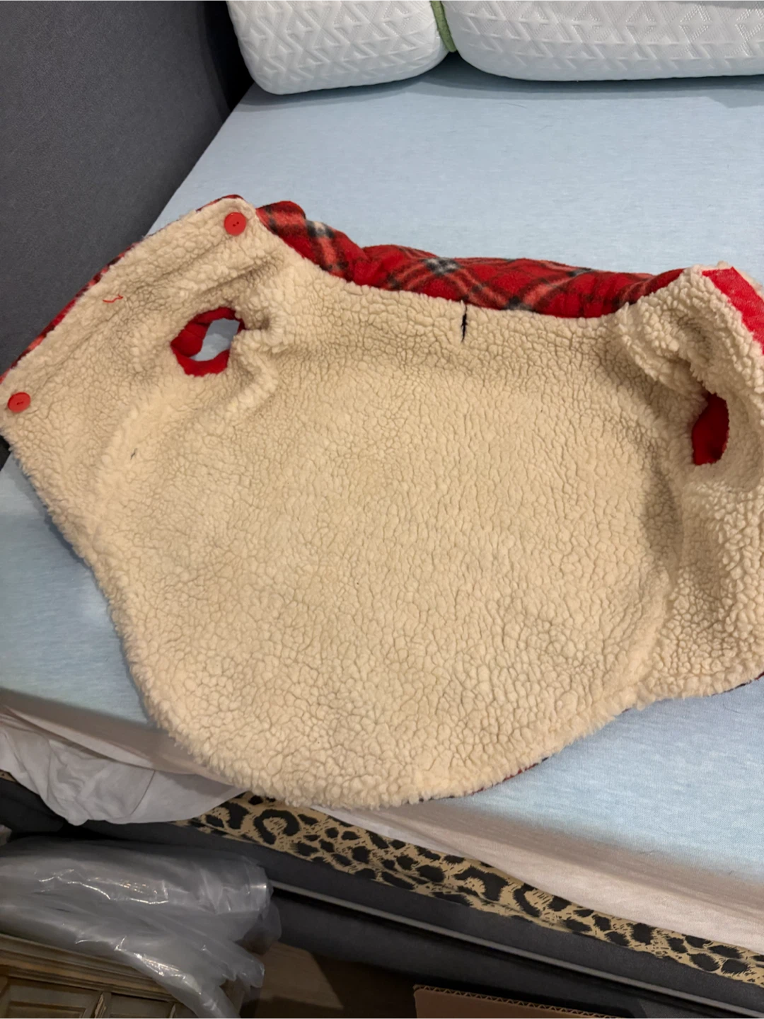 Red Plaid Dog Winter Jacket - photo 2