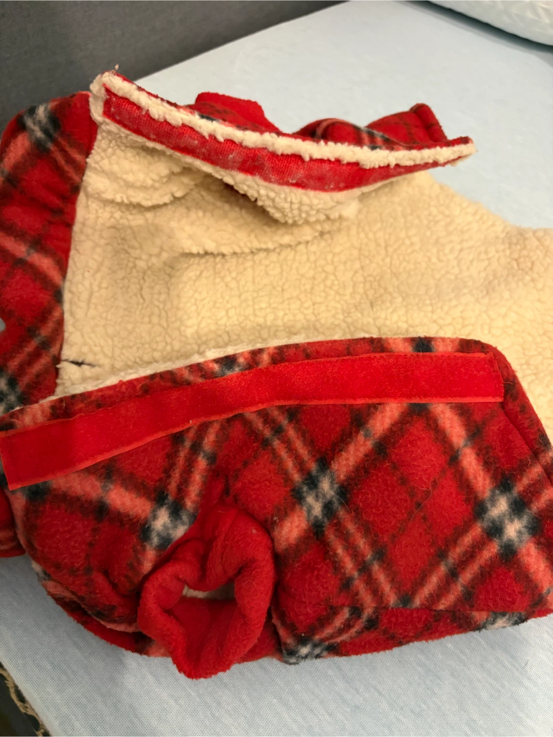 Red Plaid Dog Winter Jacket - photo 3