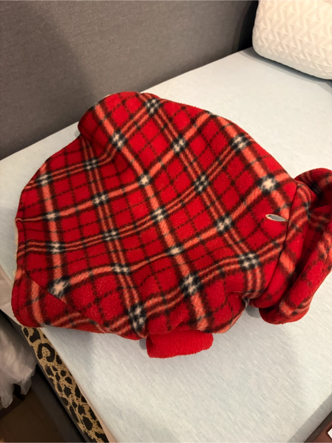 Red Plaid Dog Winter Jacket - photo 4