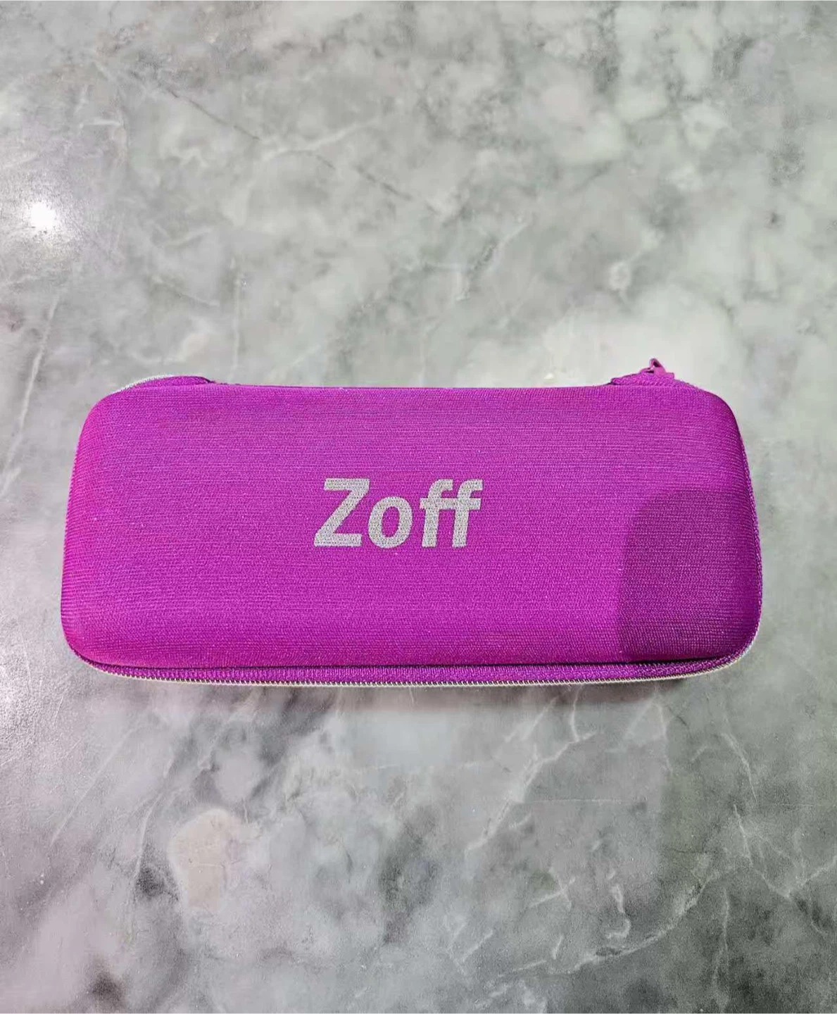 Zoff Purple Glasses Case with Cleaning Cloth