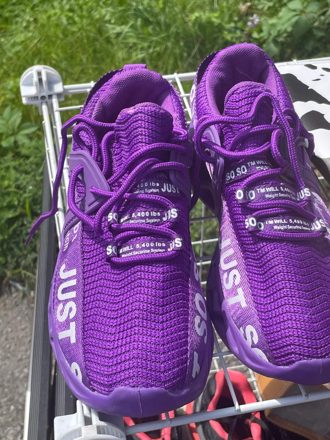 Purple "JUST SO SO" Athletic Shoes