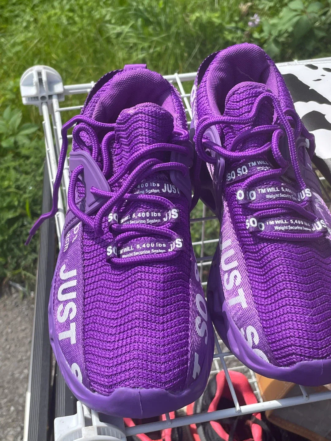 Purple "JUST SO SO" Athletic Shoes