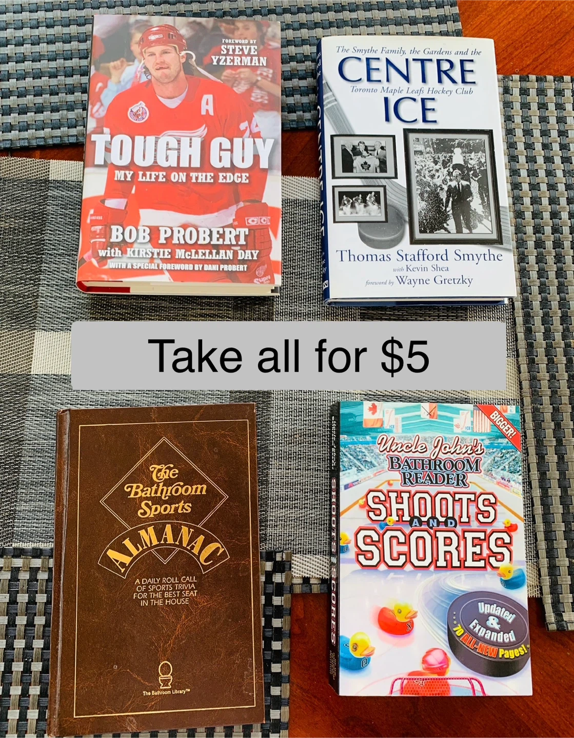 4 Sports Books NHL NBA MLB NFL for $5