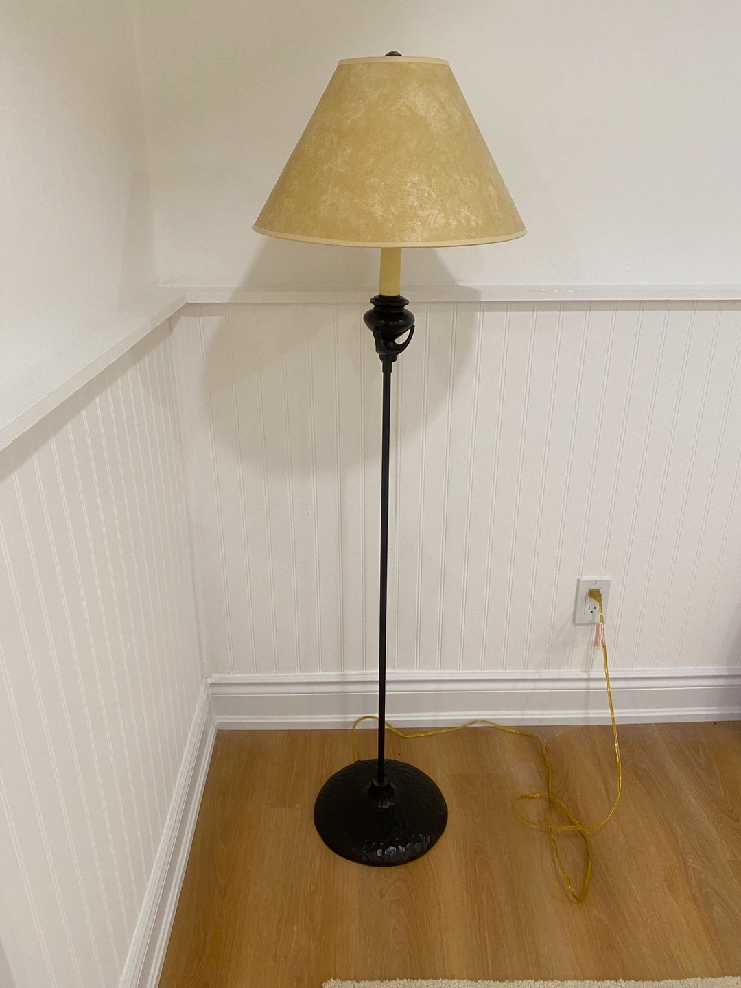Vintage Floor Lamp with Textured Shade