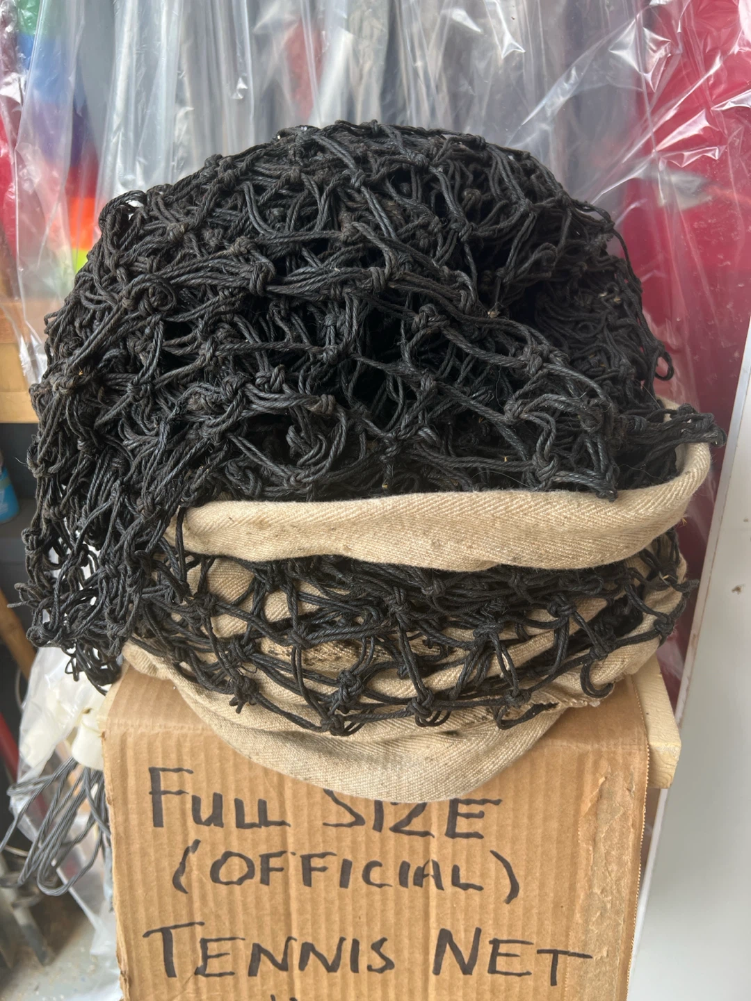 Full size official black tennis net