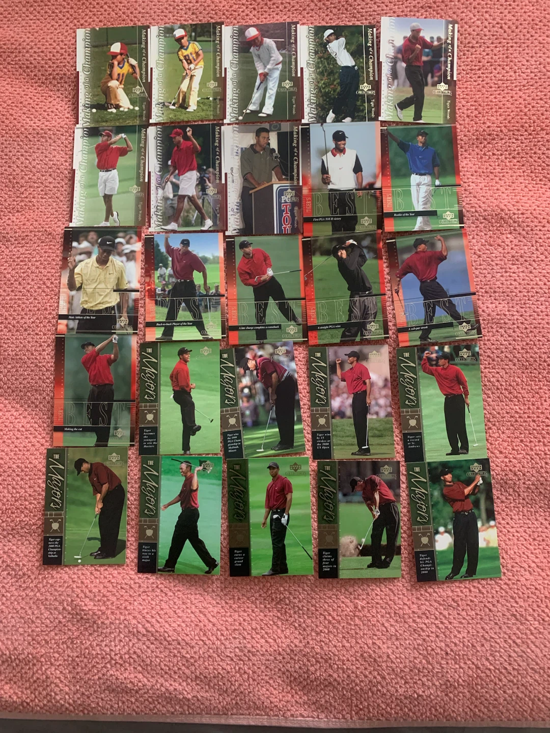 2001 Upper Deck Tiger Woods Making of a Champion set - photo 2