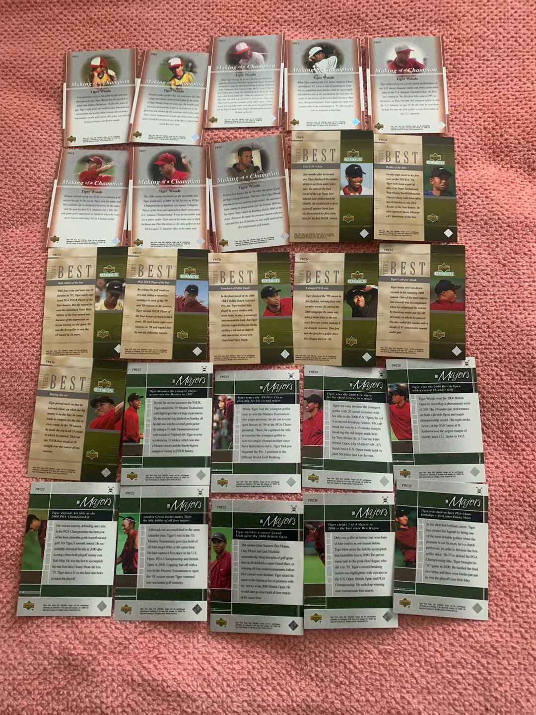 2001 Upper Deck Tiger Woods Making of a Champion set - photo 3