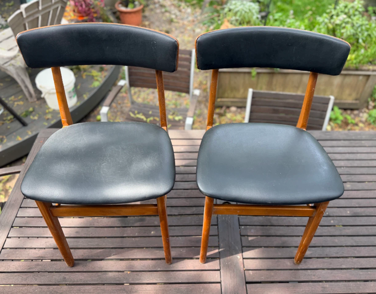 Pair of Vintage (Danish’ish) Dining Chairs - photo 2