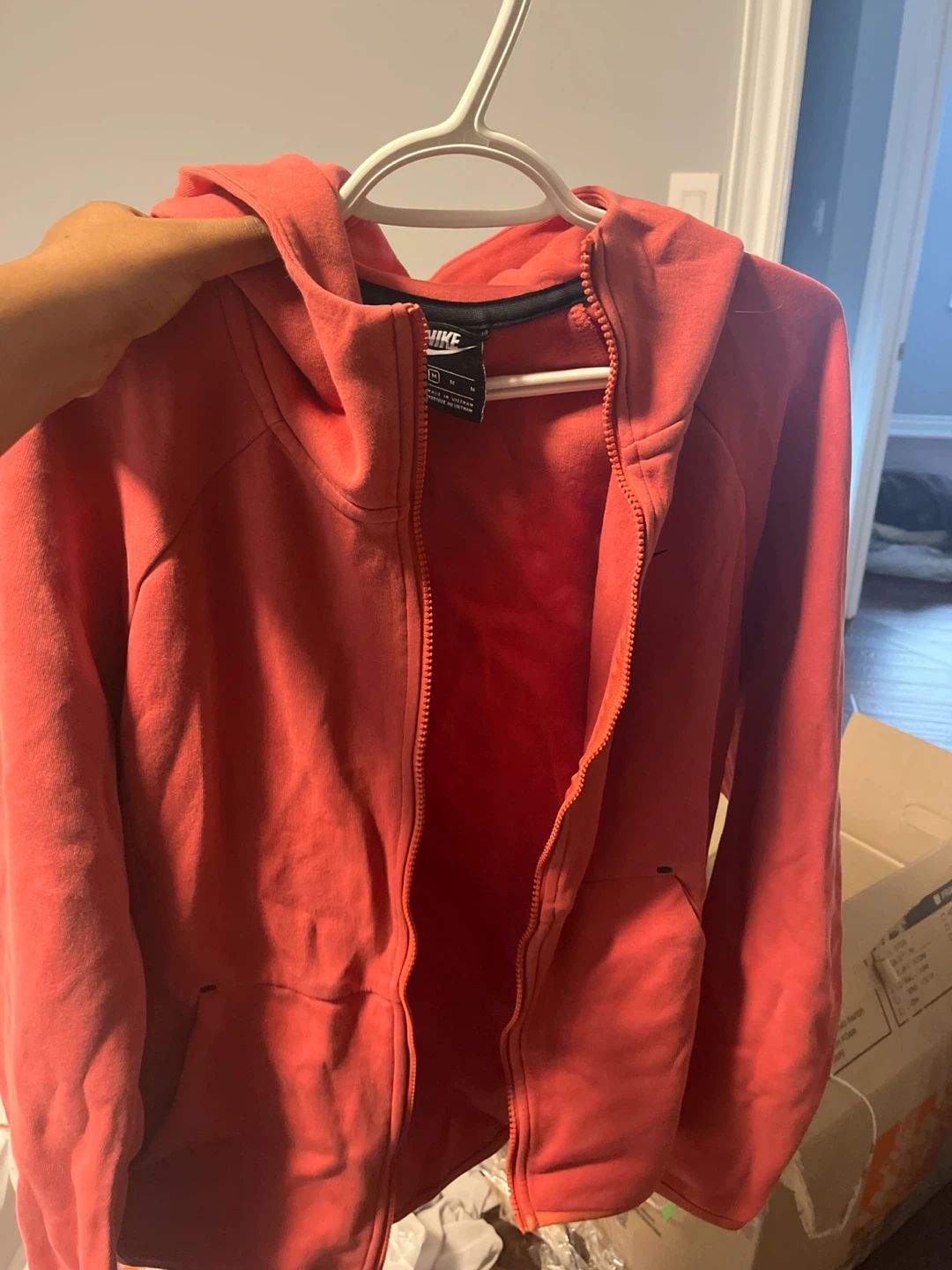 Nike Pink Full-Zip Hoodie Size Medium
