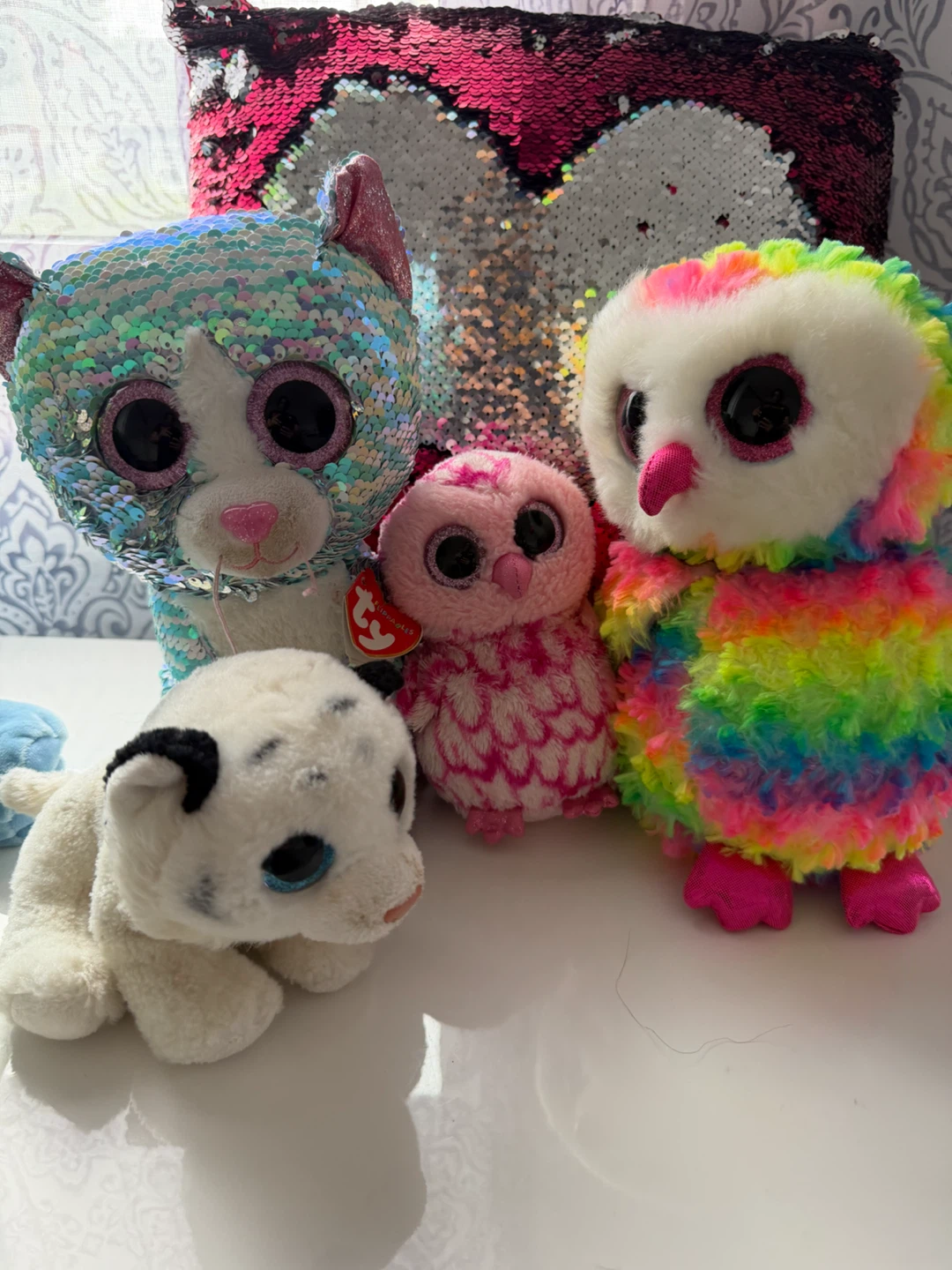 Ty Beanie owls and cats