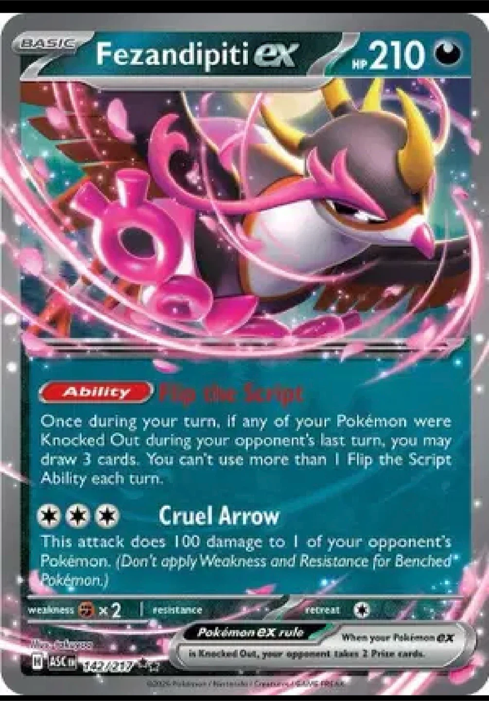 Fezandipiti EX Pokémon Card