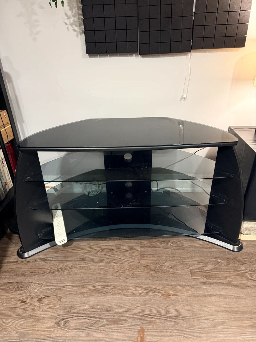 Black Glass TV Stand - photo 3
