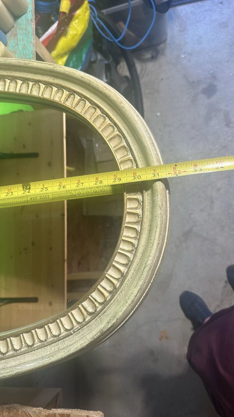 Ornate Gold Oval Mirror
