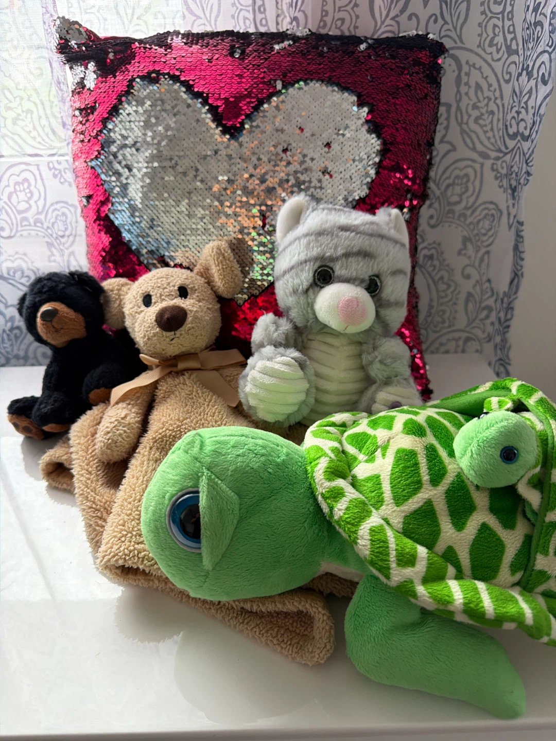 Assorted plush stuffed animal collection