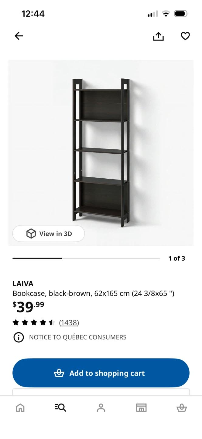 IKEA LAIVA Bookcase black-brown - photo 5