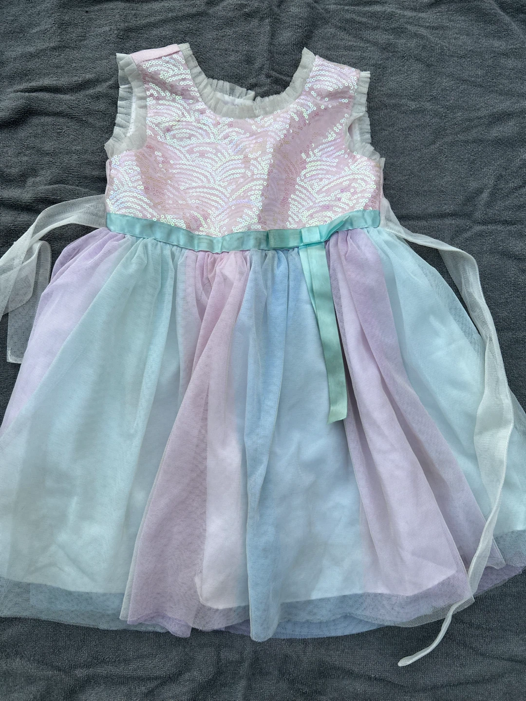 Jona Michelle Pastel Rainbow Tulle Dress - Size 2T (EUC)