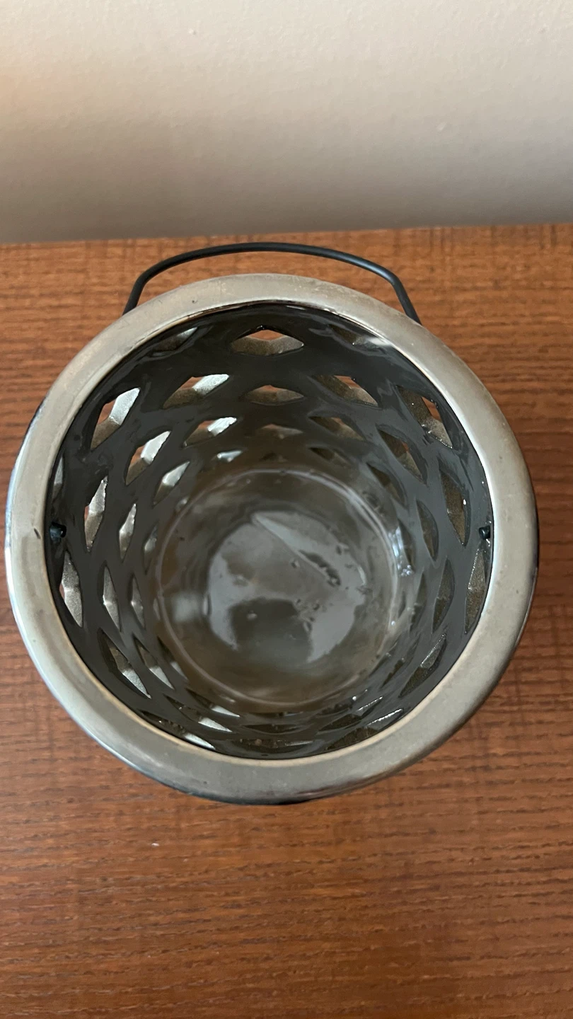 Silver Ceramic Lantern-Style Planter - photo 5