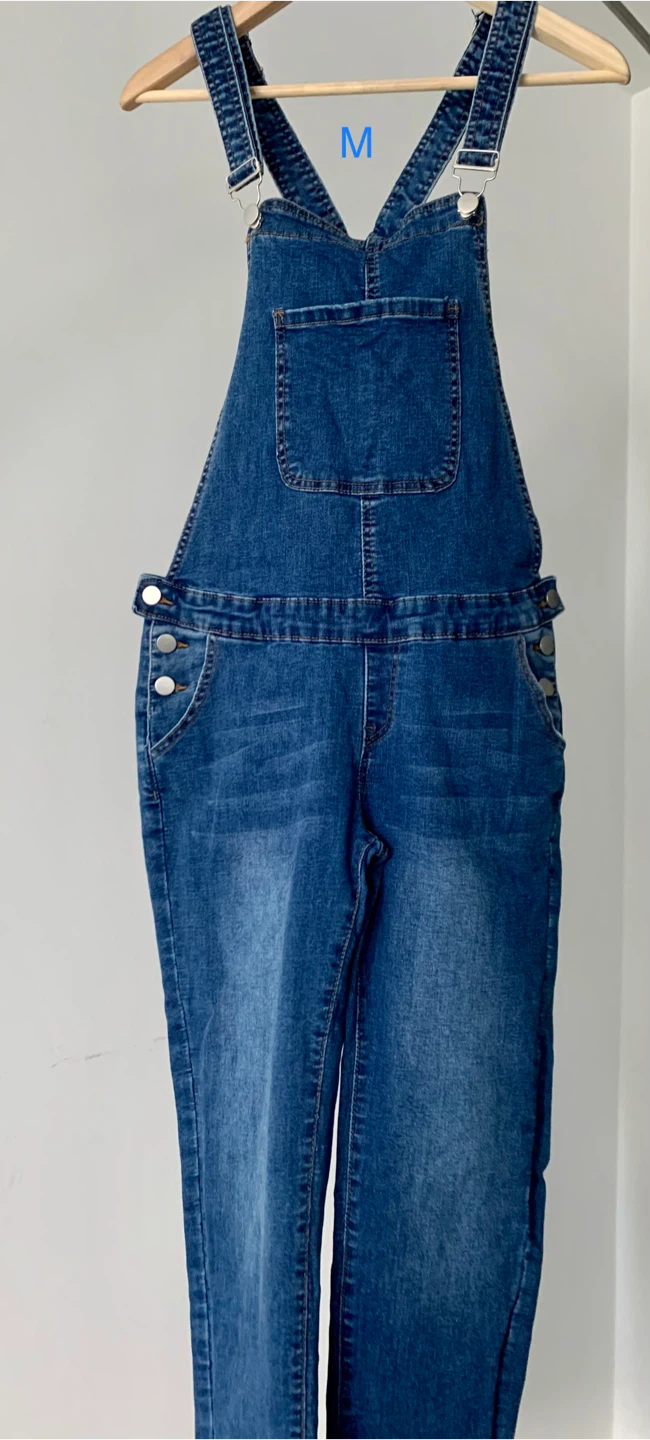 Blue Denim Overalls - Size M