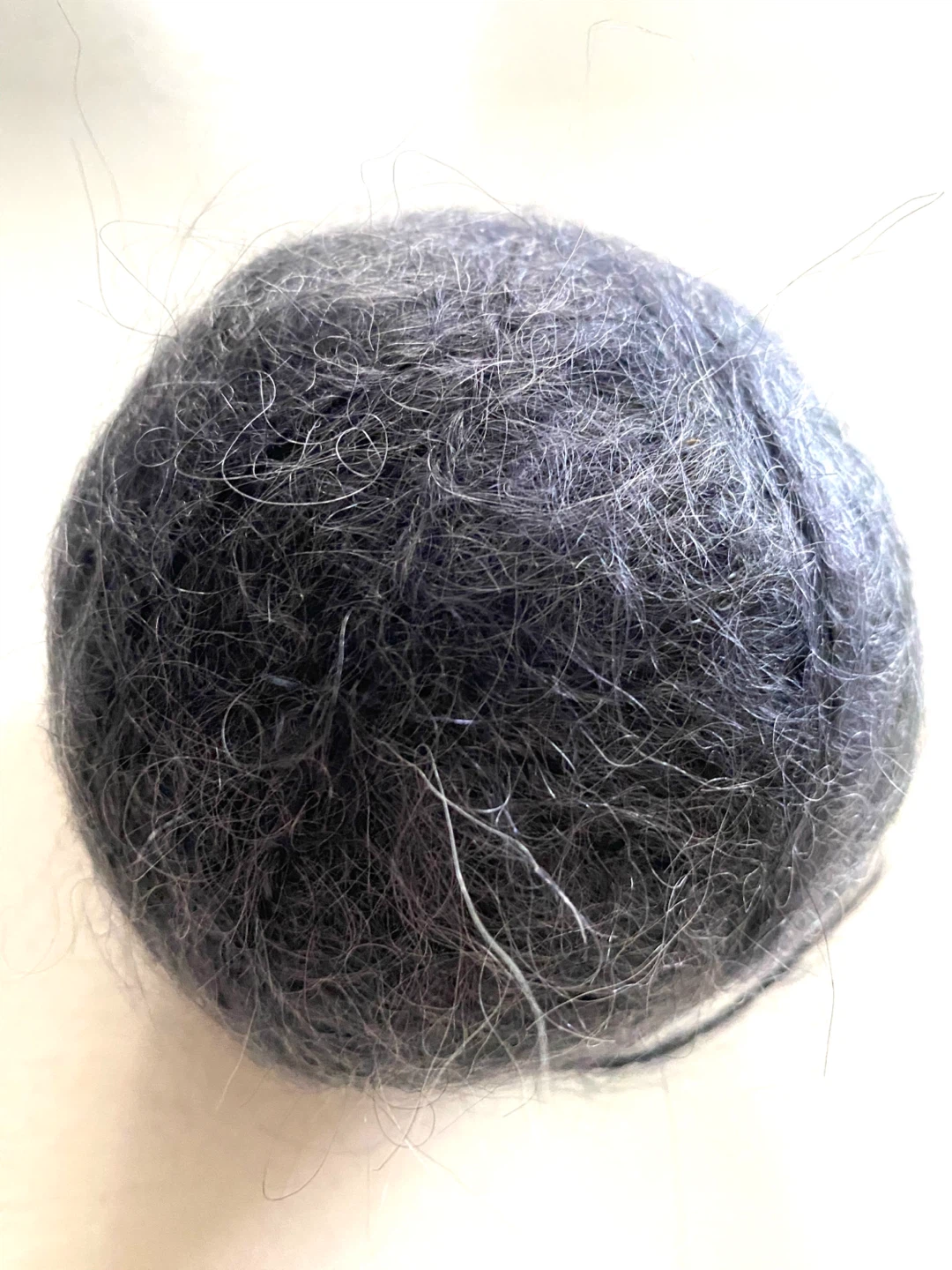 Dark Grey Mohair Wool Yarn Balls 56g - photo 3
