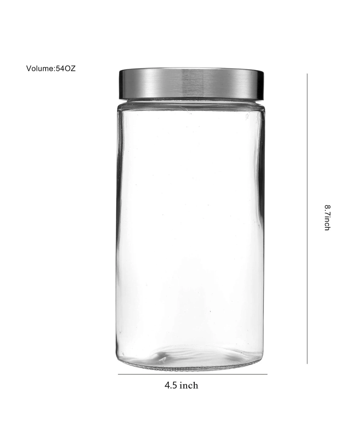 Premium Glass Food Storage Jar - 54 oz - photo 5