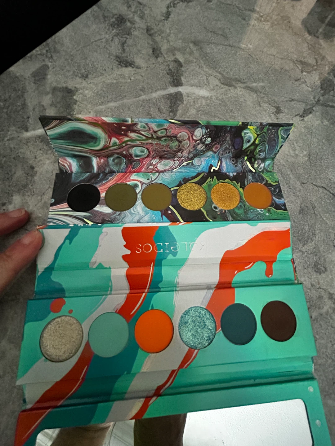 Kaleidos Futurism I Sci-Fi Green and Electro Turquoise Palettes - photo 3