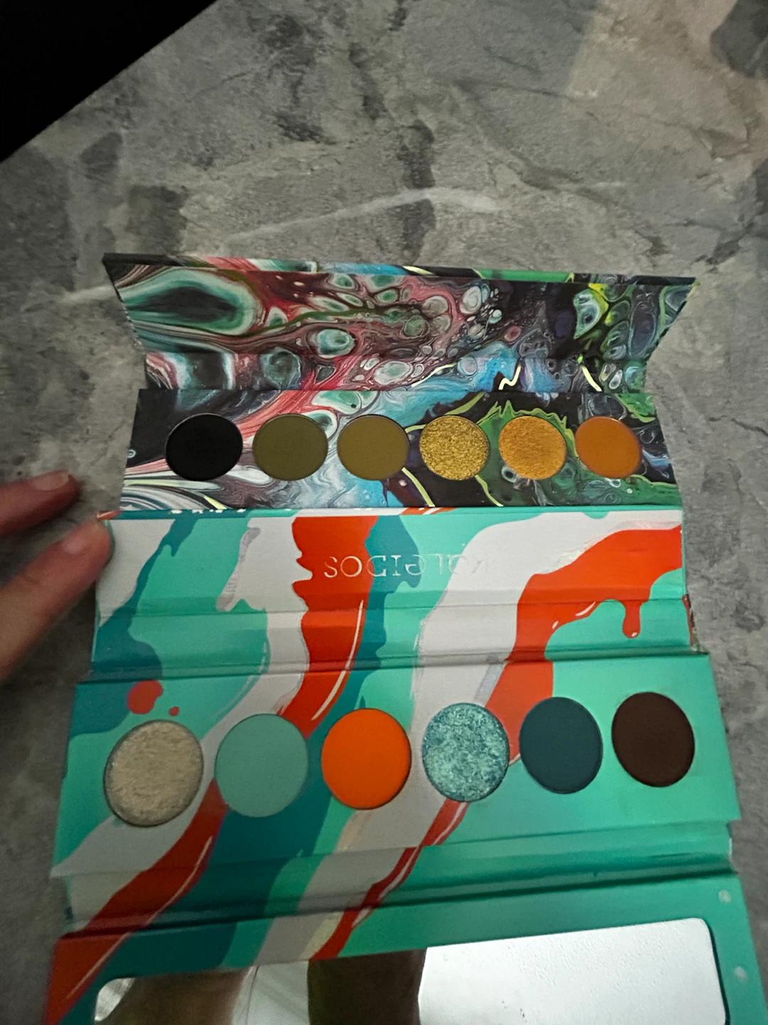 Kaleidos Futurism I Sci-Fi Green and Electro Turquoise Palettes - photo 4