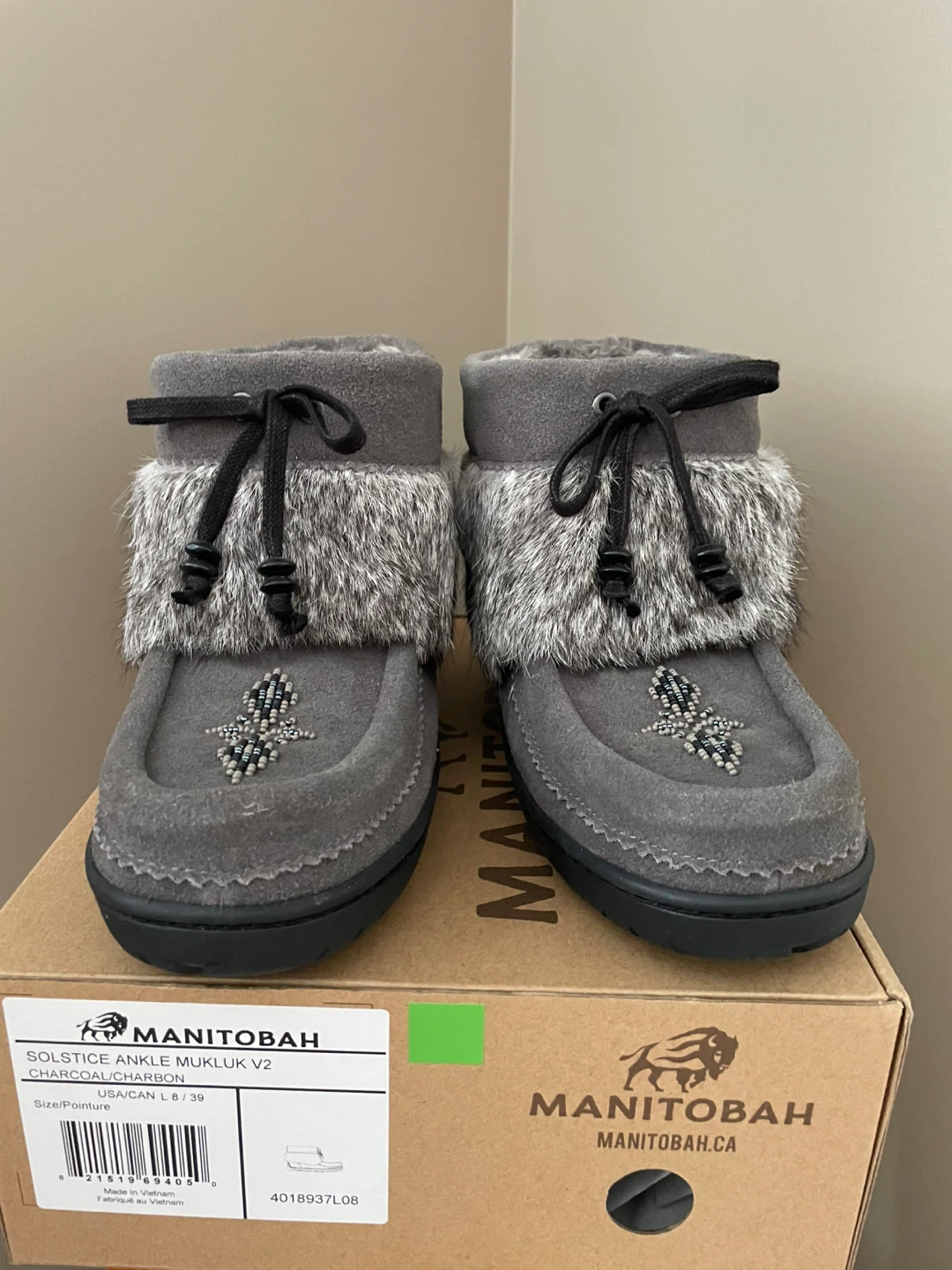 Manitobah Mukluks Solstice Ankle Mukluks V2 Charcoal Size L/8