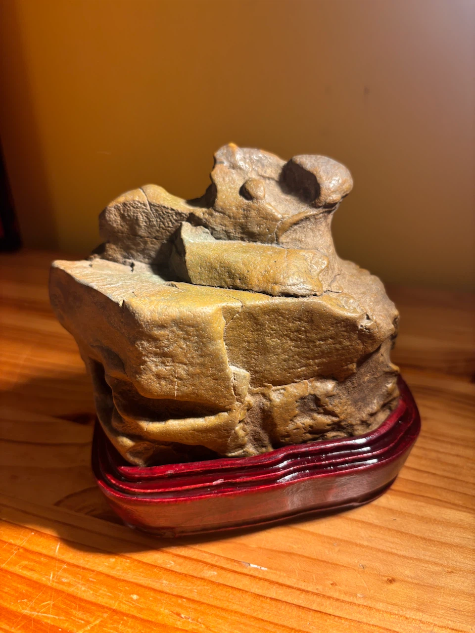 Decorative Stone on Wooden Base - photo 2