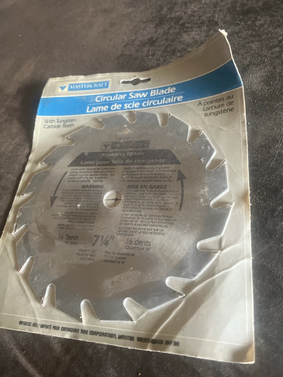 Mastercraft Circular Saw Blade - 7 1/4", 16 Teeth